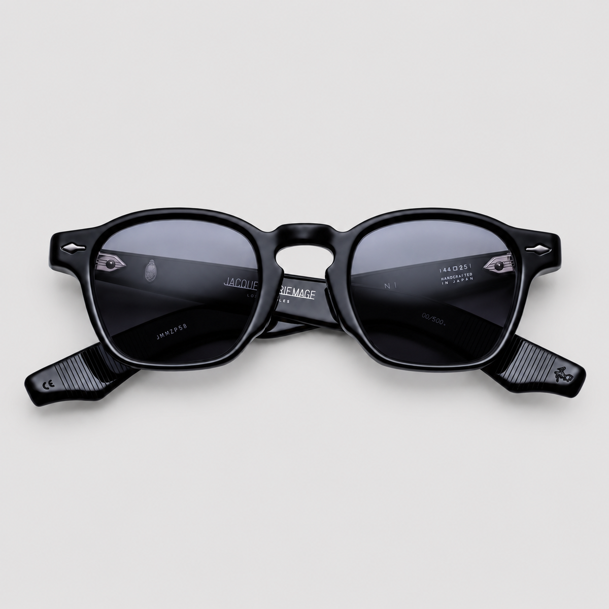 Zephirin, Raven, Charcoal  Lenses, Silver Hardware