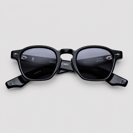 Zephirin, Raven, Charcoal  Lenses, Silver Hardware