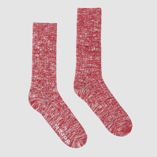 Slub Socks - Red