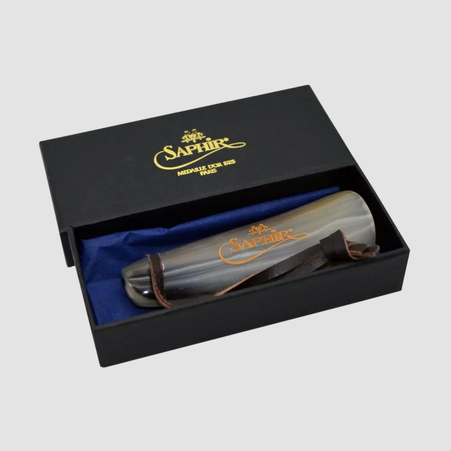 Saphir Médaille d'Or Natural Zebu Horn Shoehorn