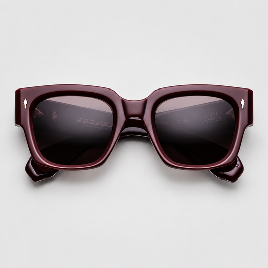 Enzo, Bordeaux Empire, Brown Lenses, Silver Hardware