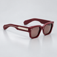 Enzo, Bordeaux Empire, Brown Lenses, Silver Hardware