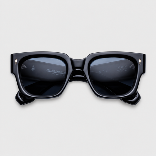 Enzo, Lacquer, Blue Lenses, Light Gold Hardware