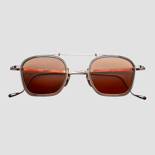 Baudelaire 2, Darjeeling, Orange Lenses, Light Gold Hardware