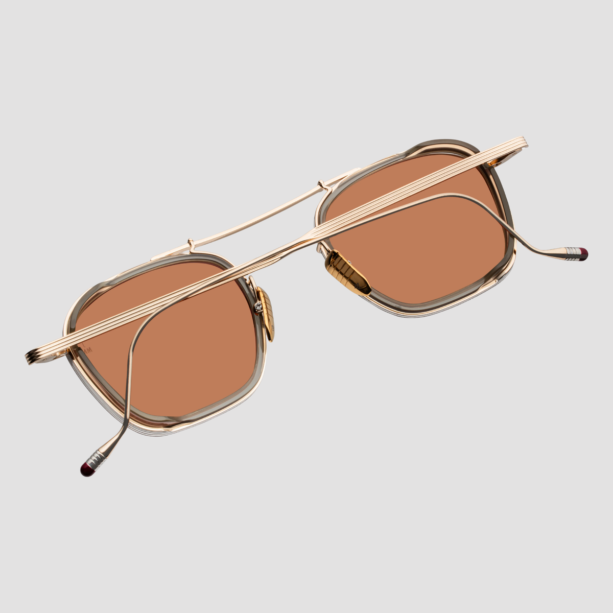 Baudelaire 2, Darjeeling, Orange Lenses, Light Gold Hardware
