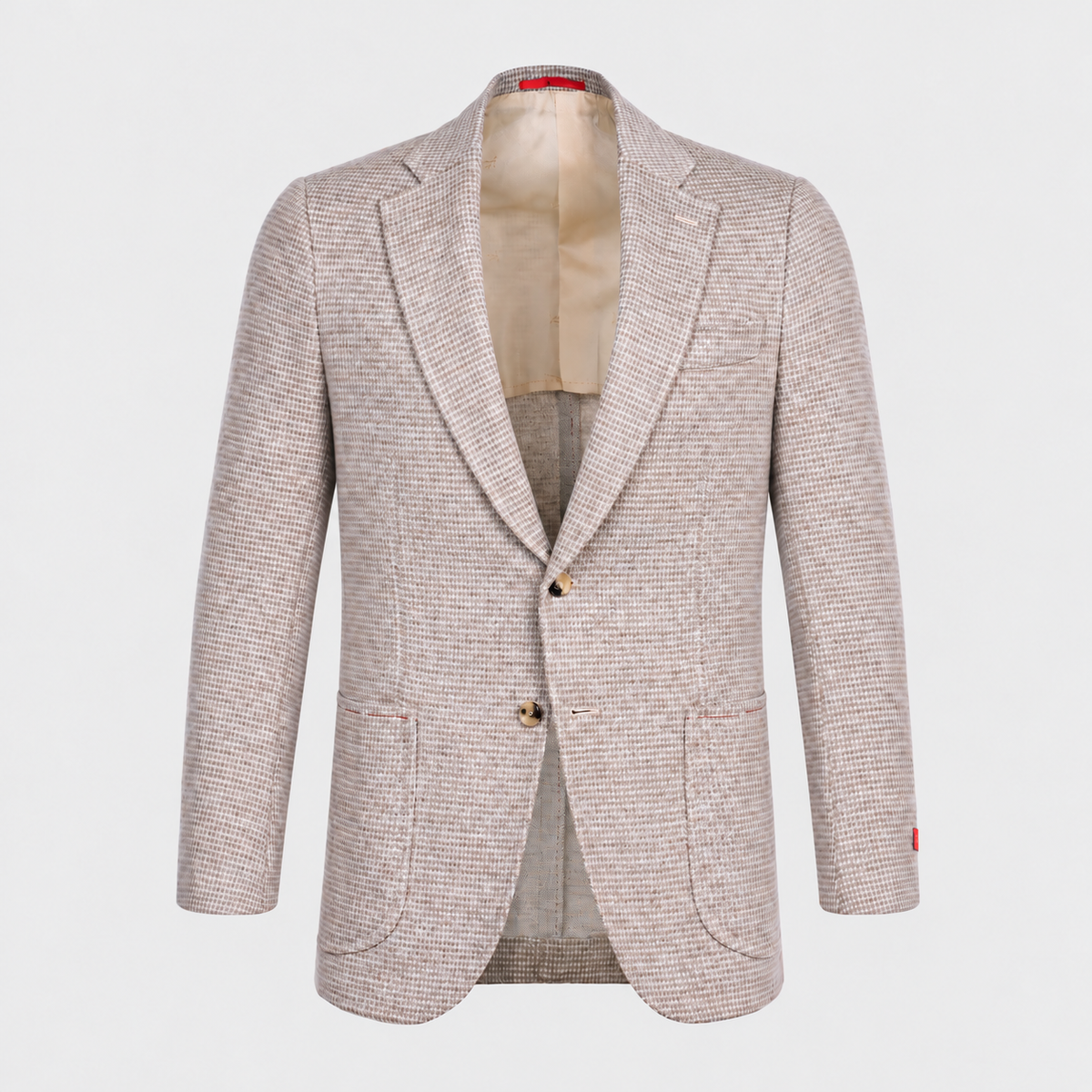 Wool Silk Check Jacket