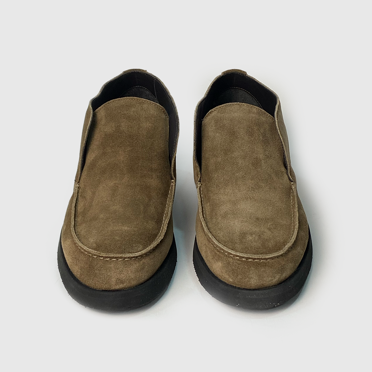 High Top Moccasin in Suede - Chestnut