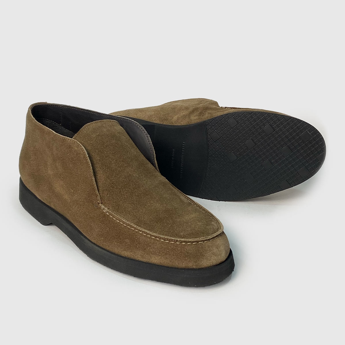 High Top Moccasin in Suede - Chestnut