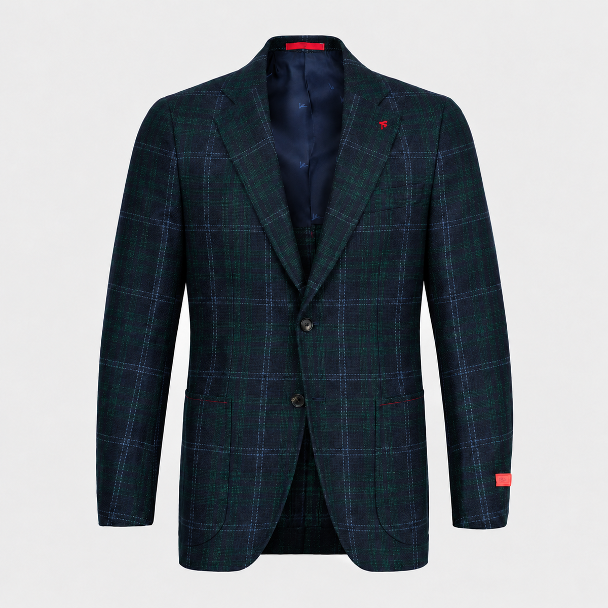 Wool Silk Cashmere Check Jacket