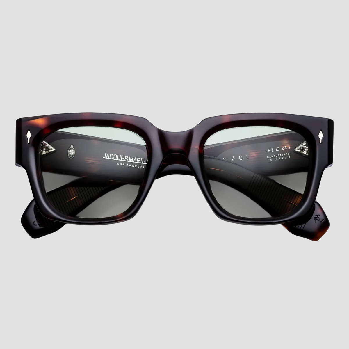 Enzo, Tenace, Light Green Lenses, Silver Hardware
