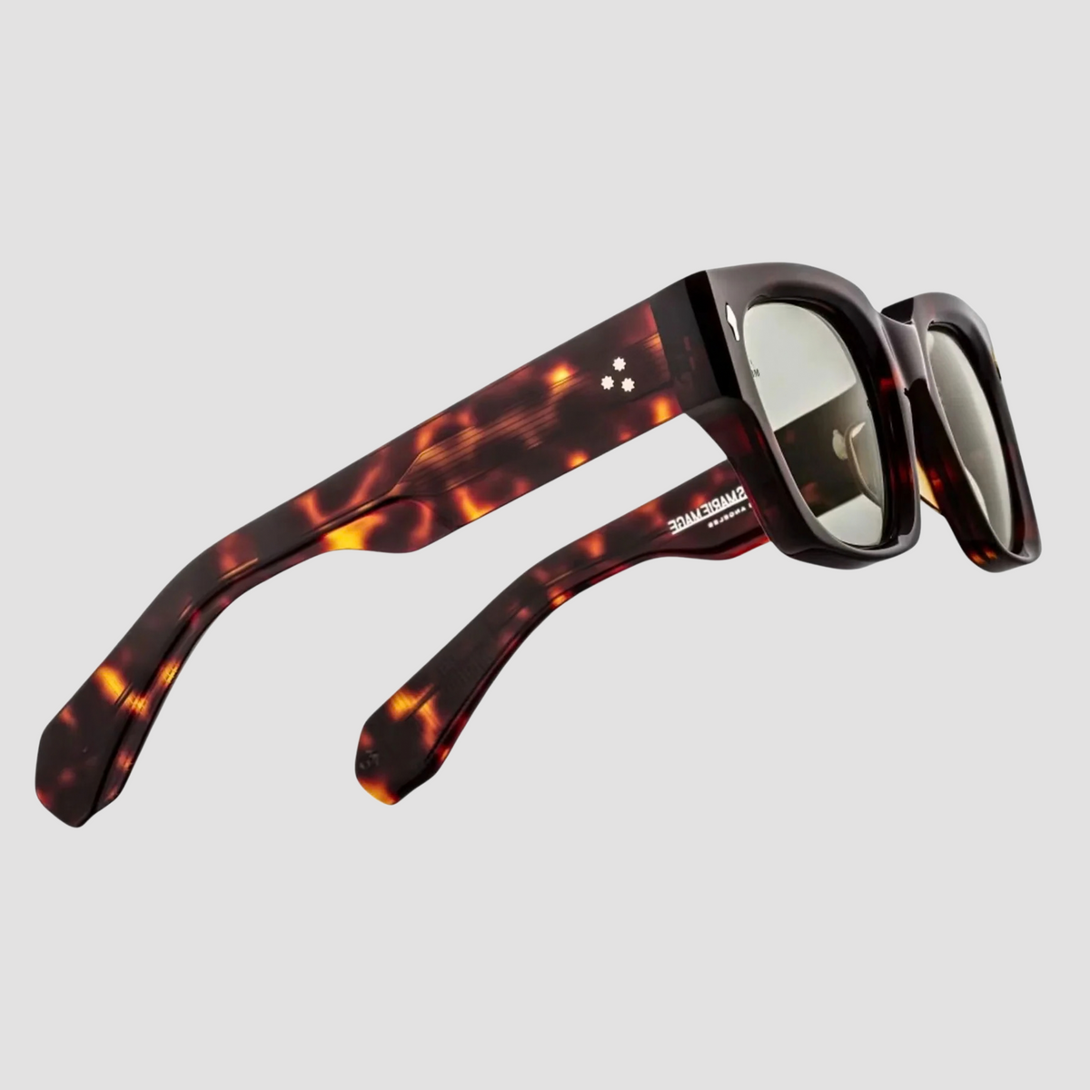 Enzo, Tenace, Light Green Lenses, Silver Hardware
