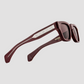 Fellini, Bordeaux Empire, Brown Lenses, Silver Hardware