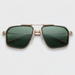 JAGGER-2.0, Cypress , Moss Lenses, Light Gold Hardware.