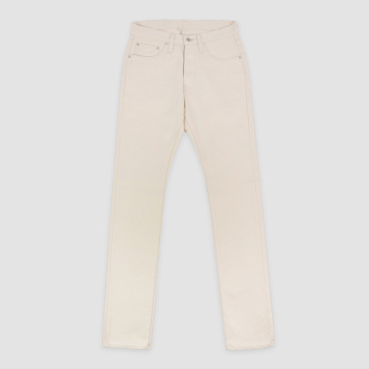 14oz Cotton Piqué Super Slim Cut Jeans - Ecru