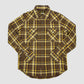 Ultra Heavy Flannel Crazy Check Western Shirt  Brown