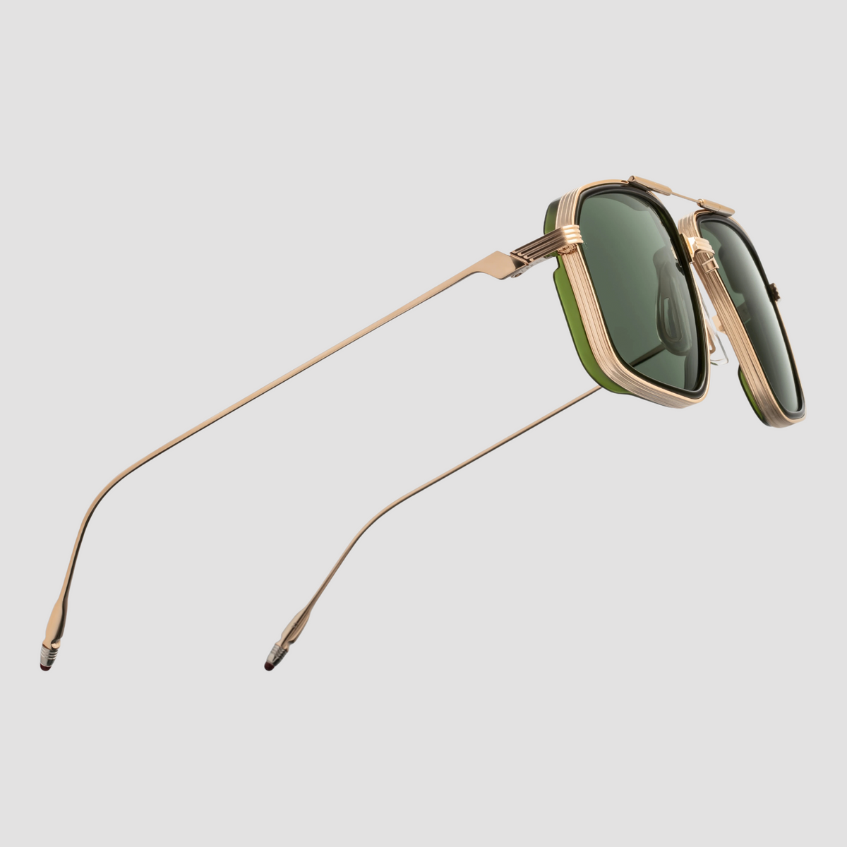 JAGGER-2.0, Cypress , Moss Lenses, Light Gold Hardware.