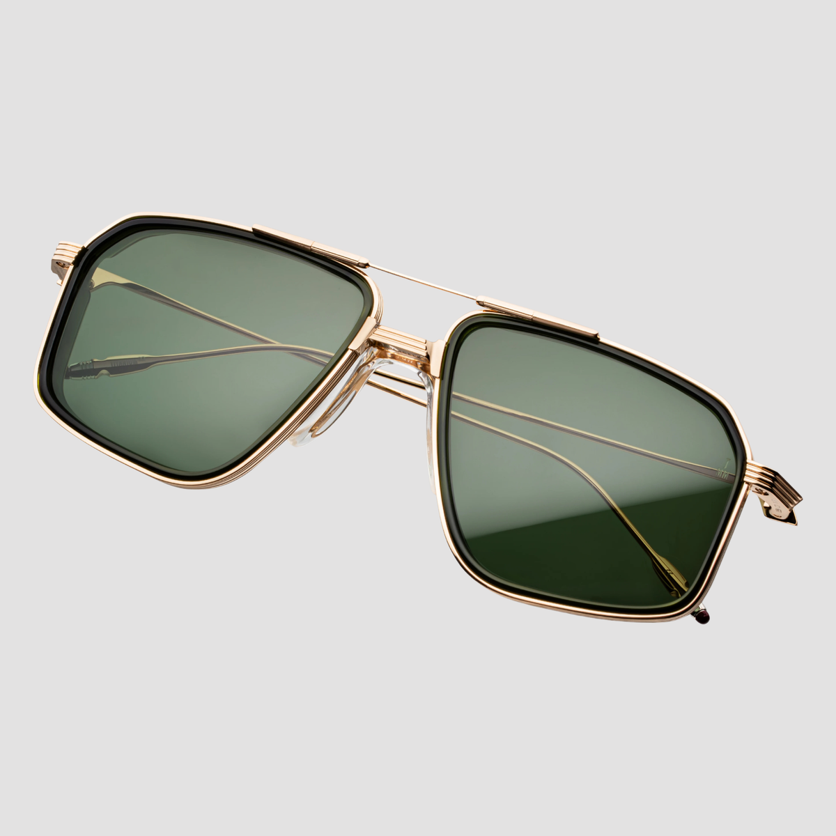 JAGGER-2.0, Cypress , Moss Lenses, Light Gold Hardware.