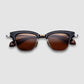 Sartre, Noir X, Brown Lenses, Silver Beta Titaniuem Frame with Gold Accents