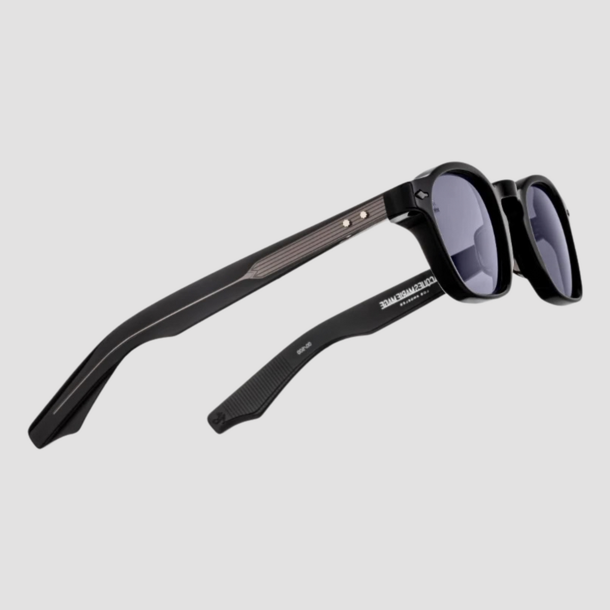 Zephirin, Raven, Charcoal  Lenses, Silver Hardware