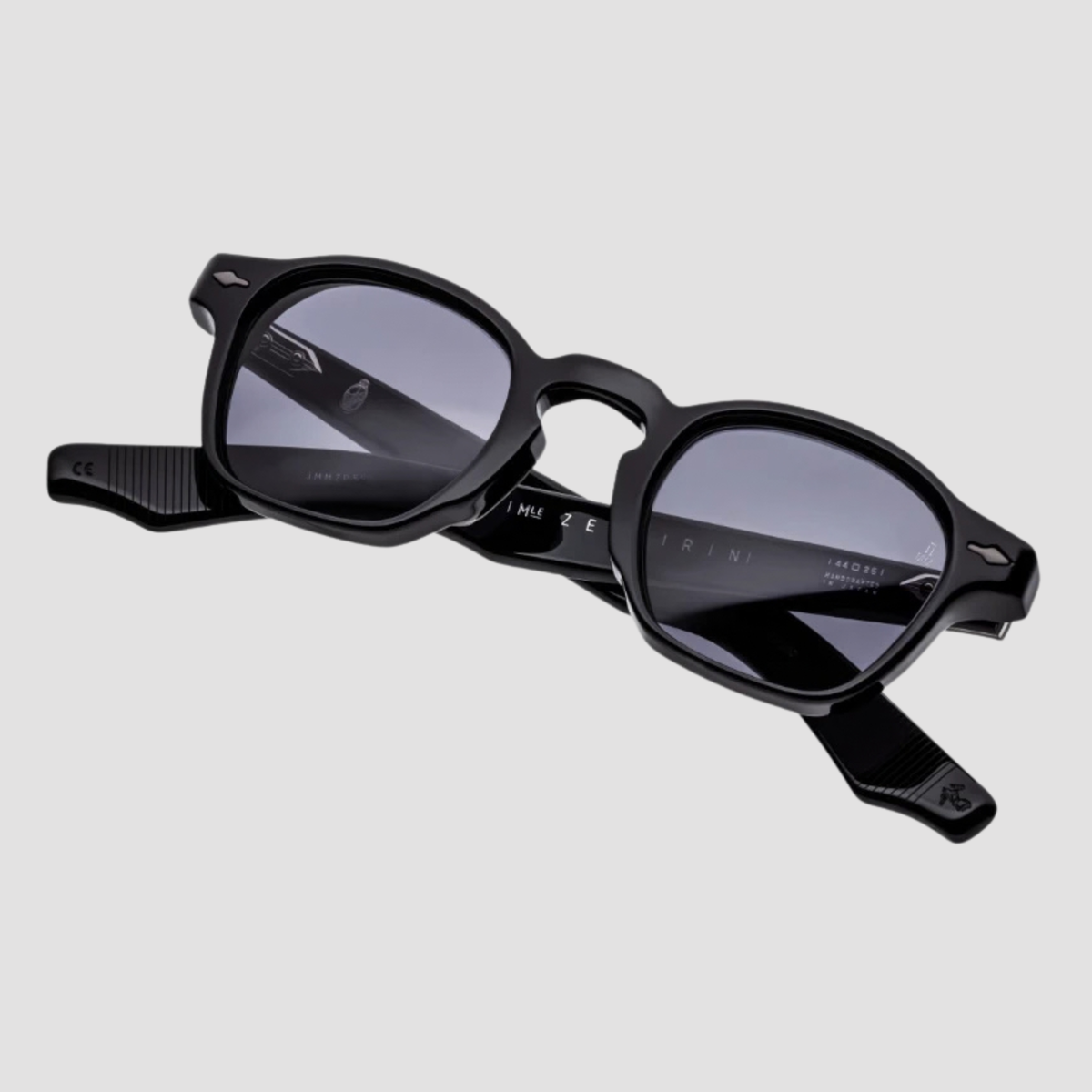 Zephirin, Raven, Charcoal  Lenses, Silver Hardware
