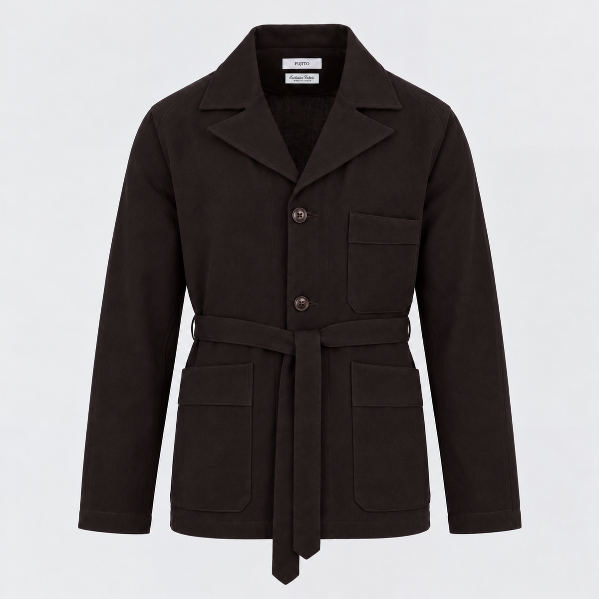 Wool Linen Wrap Jacket