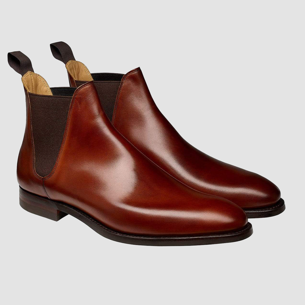 Chelsea 8, Chestnut Burnished Calf, City Sole