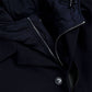 Wool Flannel Overcoat with Detachable Liner - Navy