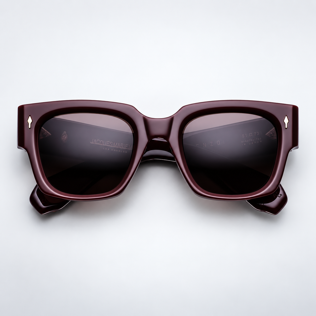 Enzo, Bordeaux Empire, Brown Lenses, Silver Hardware