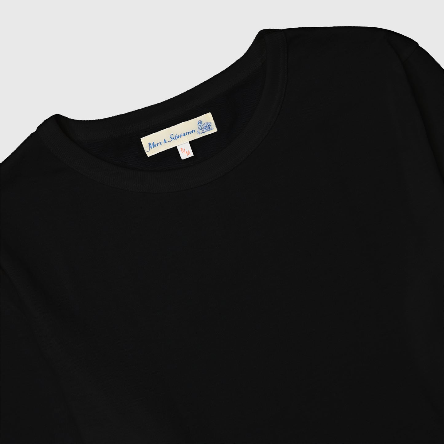 1950s Longsleeve Crew Neck T-Shirt - Deep Black