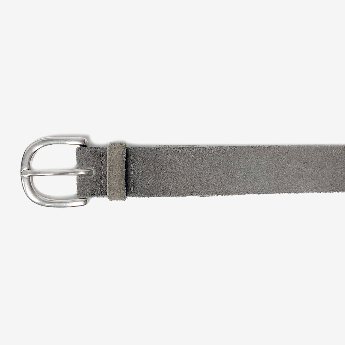 Belt in suede color grey
