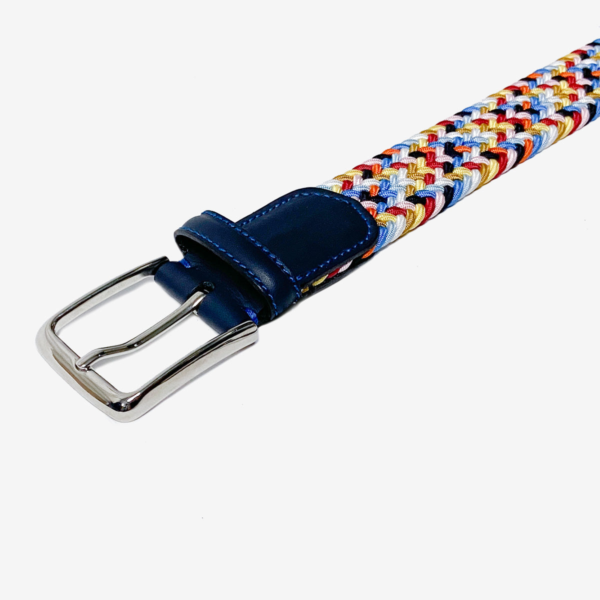 Woven elasticated belt multicolor