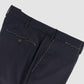 120'S Lux Wool Twill Flat front Modern Trouser - Navy