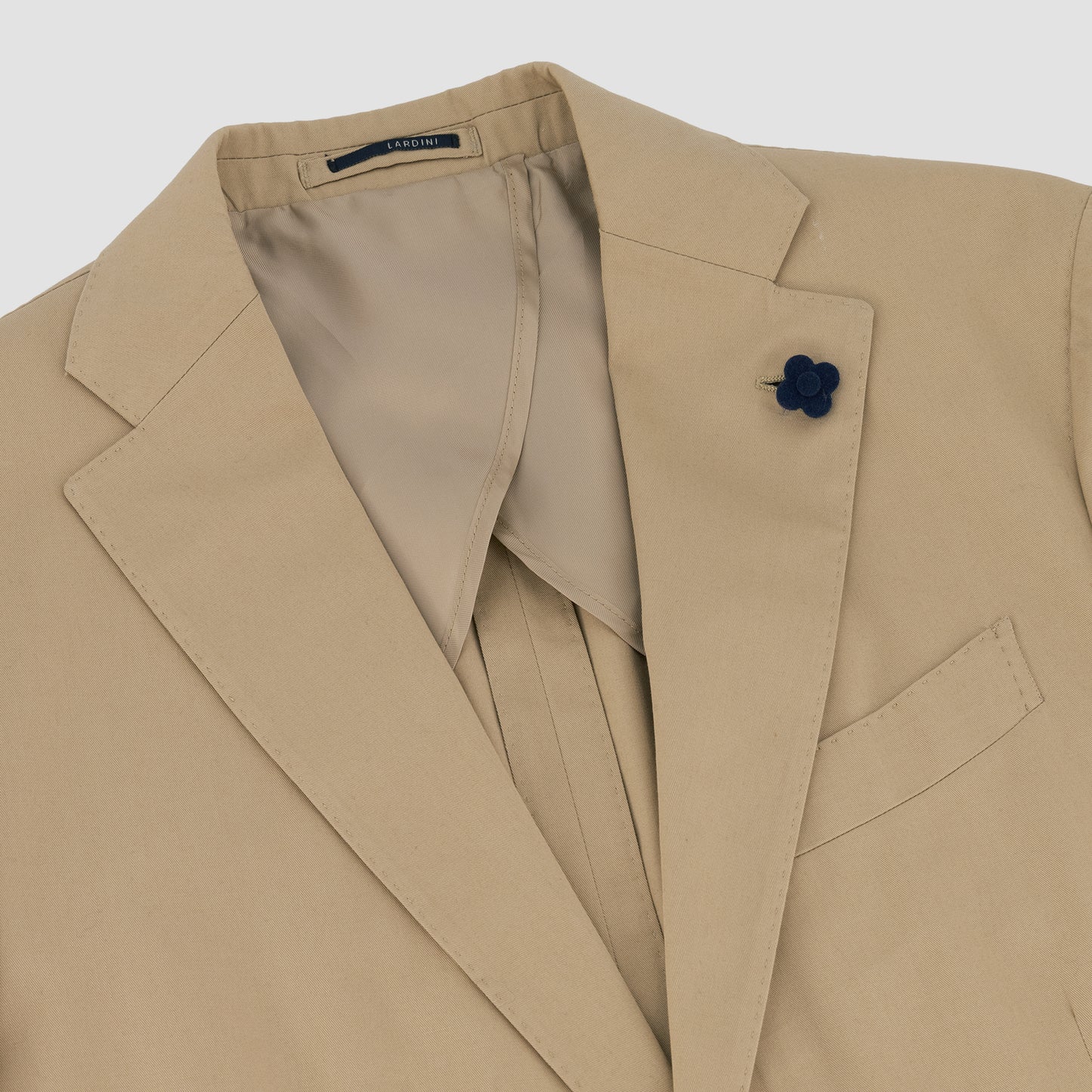 Lardini Khaki Cotton Single Breasted