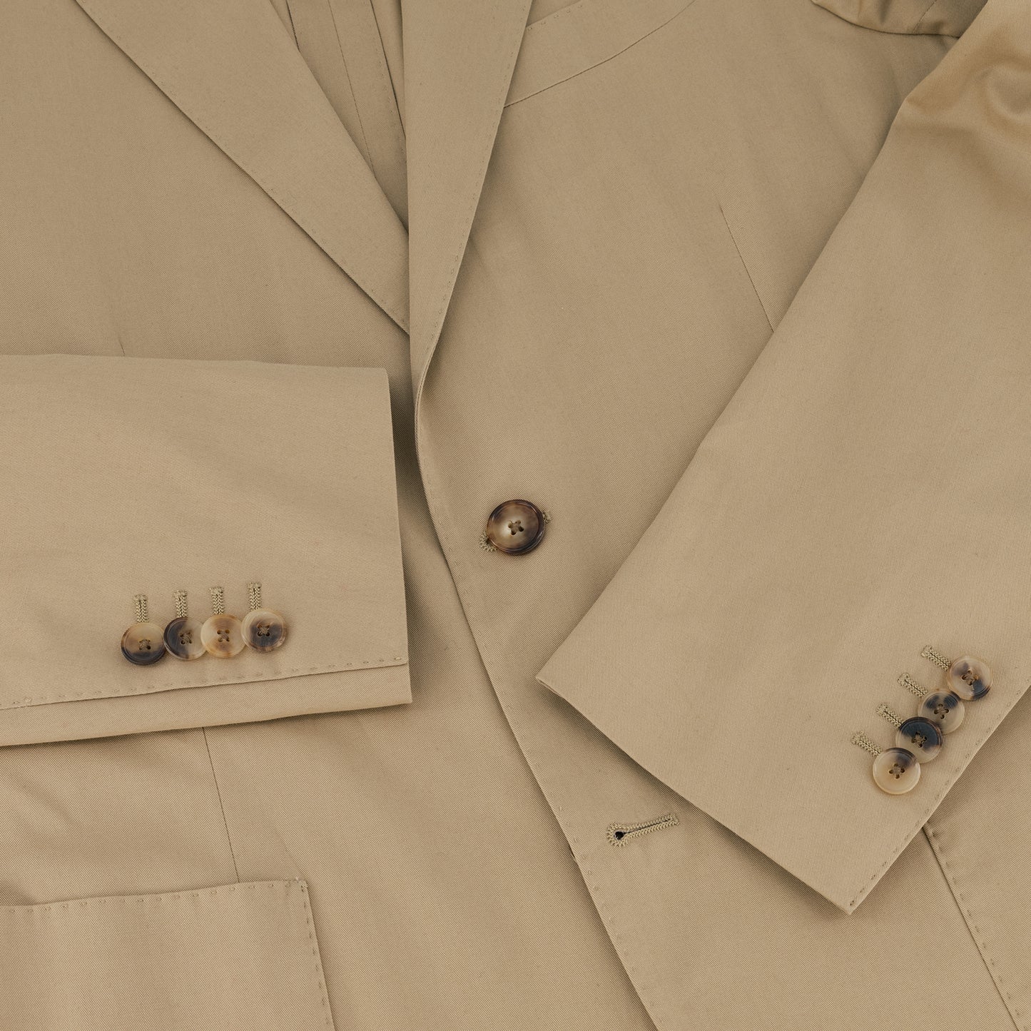 Lardini Khaki Cotton Single Breasted
