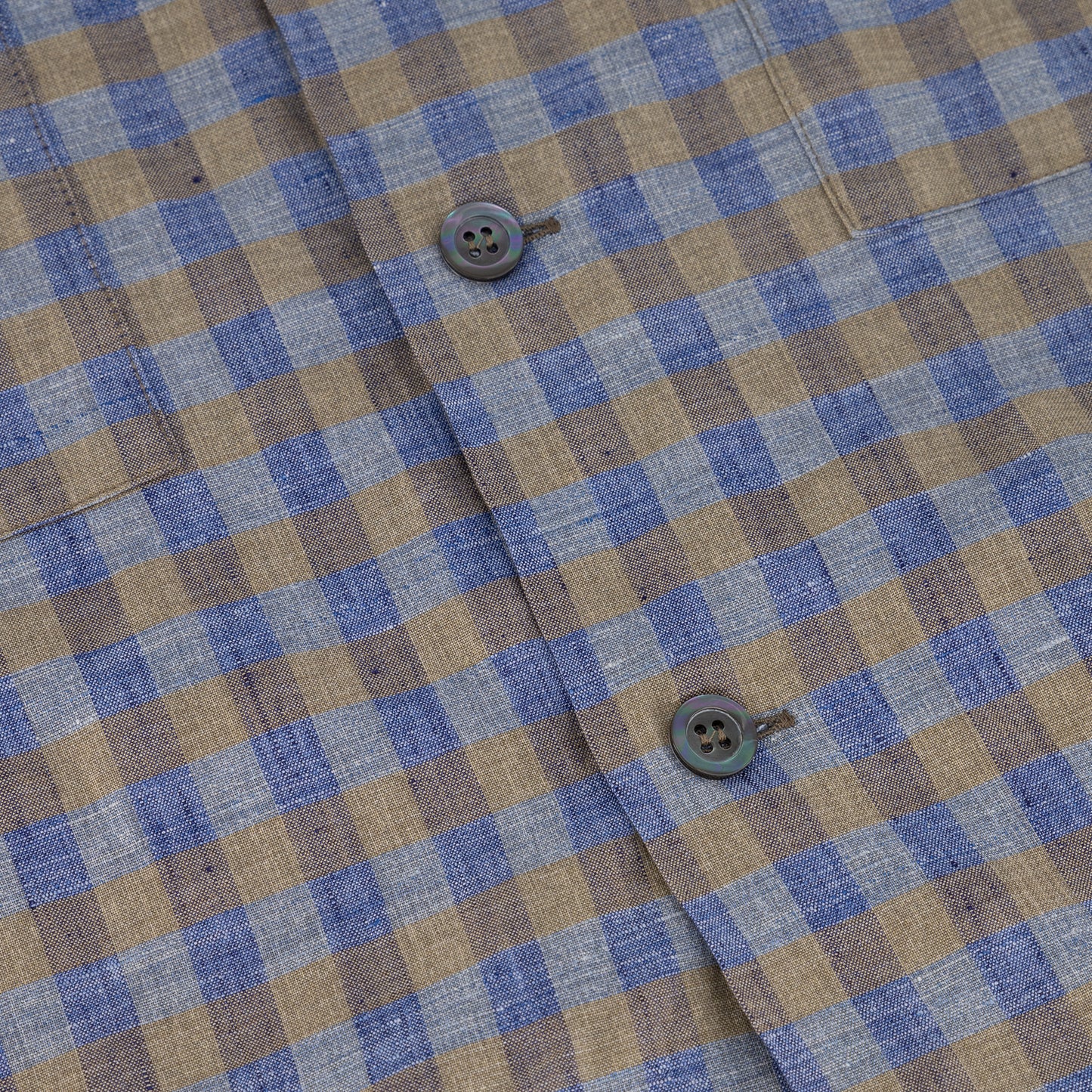 Barena Bajoco Solana Checked Shirt Khaki & Blue