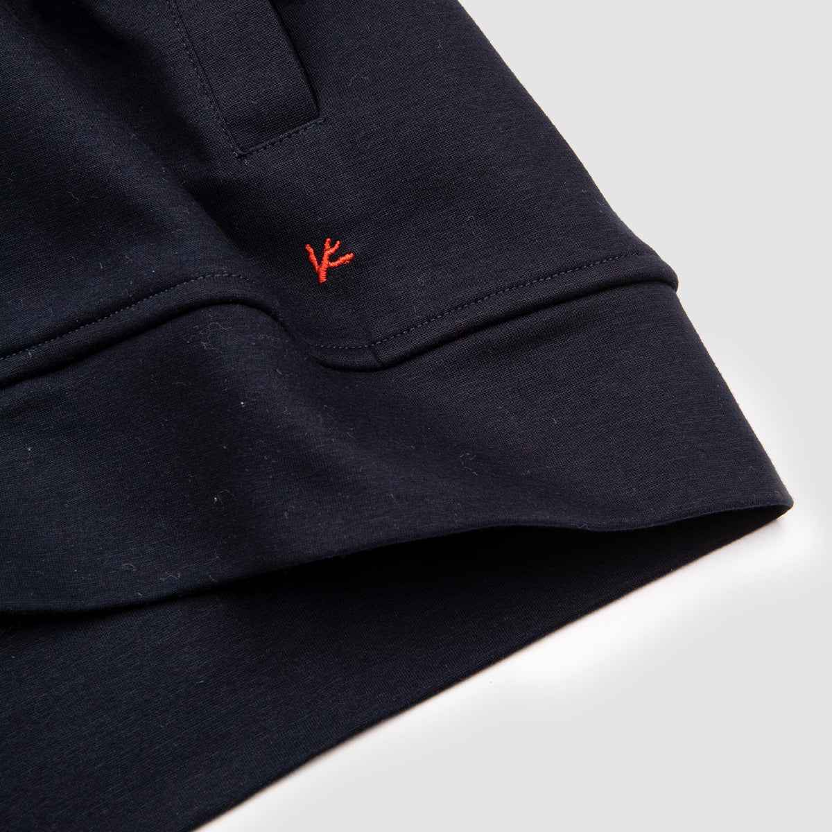 Zip-Up Track Hoody with Contrast - Navy/Red