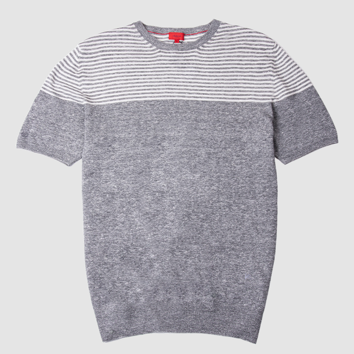 Short Sleeve T-Shirt Stripe Details - Grey