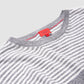 Short Sleeve T-Shirt Stripe Details - Grey