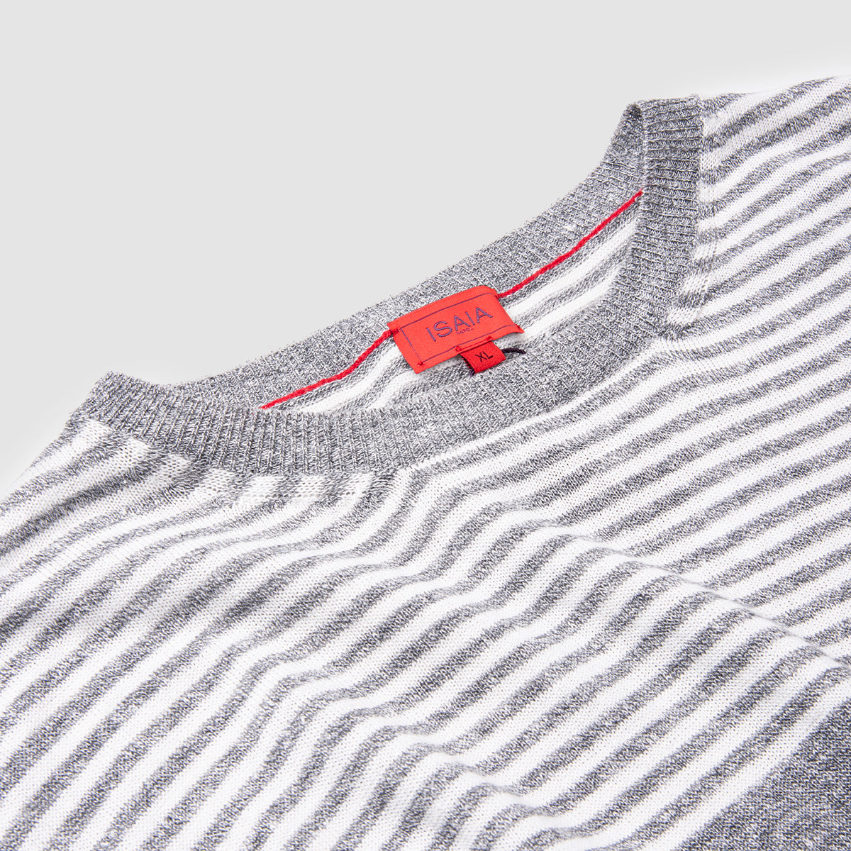 Short Sleeve T-Shirt Stripe Details - Grey
