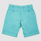 Satin Cotton Silk Comfort Bermudas - Aqua Blue