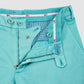 Satin Cotton Silk Comfort Bermudas - Aqua Blue