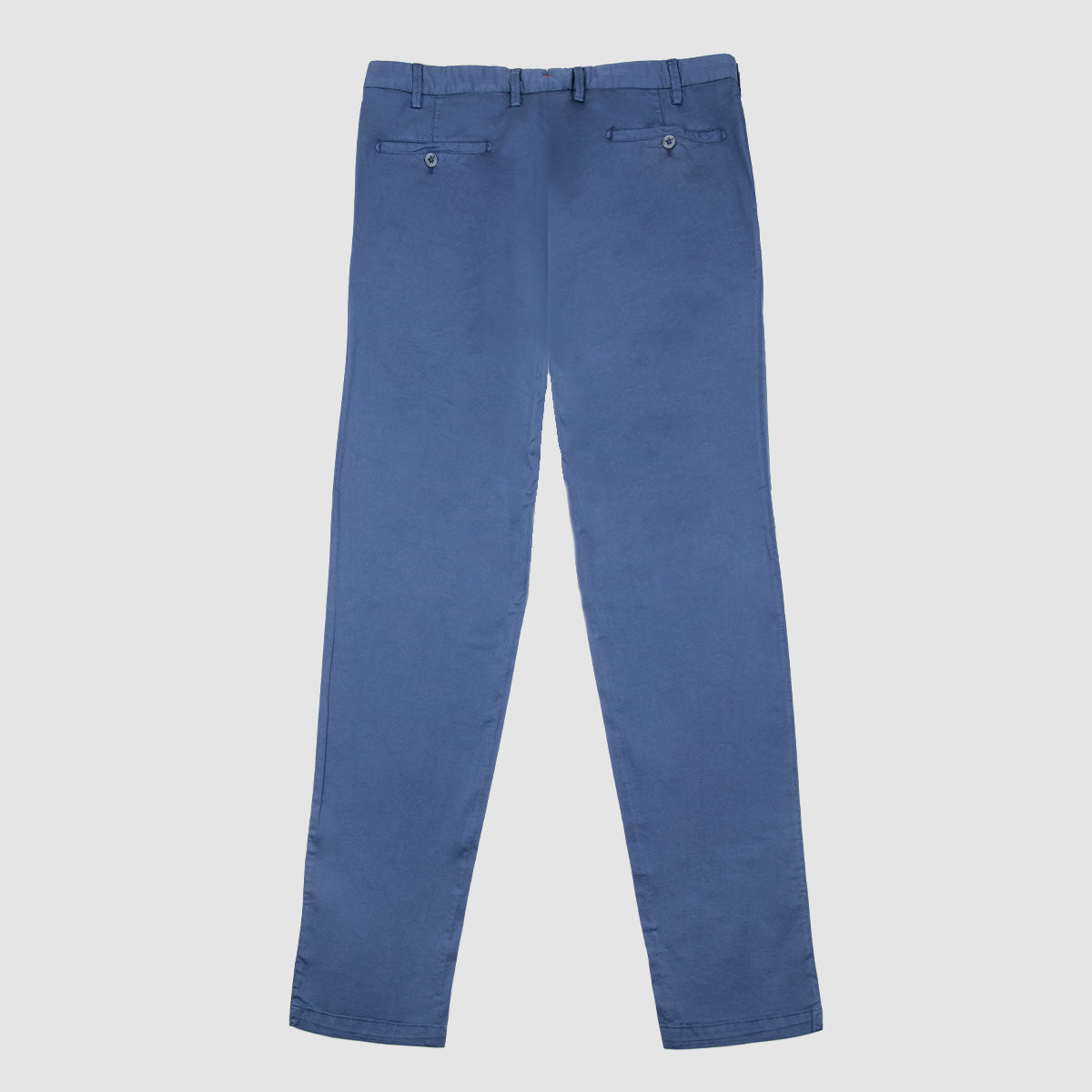 Satin Cotton Silk Comfort Chino pants - Blu Chiaro