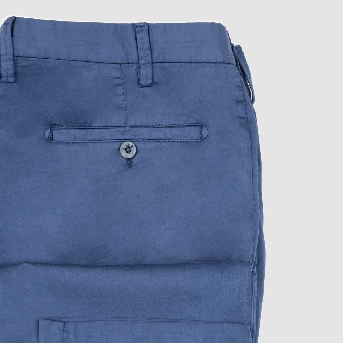 Satin Cotton Silk Comfort Chino pants - Blu Chiaro