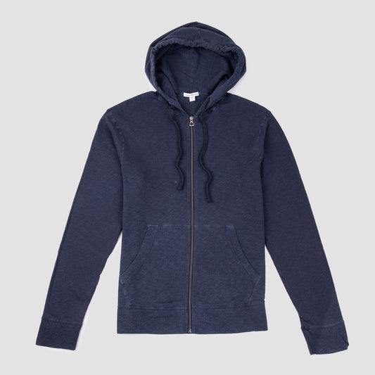 French Terry Zip Up Hoodie - Deep