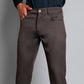 Super Fine Stretch Lightweight Wool 5 Pockets Straight Trouser - Brown