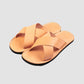 OGL X Dr. Sole Leather Cross Sandals - Natural