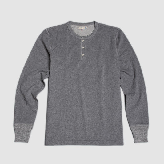 204 Long Sleeve Henley Relaxed Fit - Anthracite Melange
