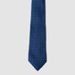 Blue w/Navy & Blue Flowers 100% Silk Self-Tipped Tie