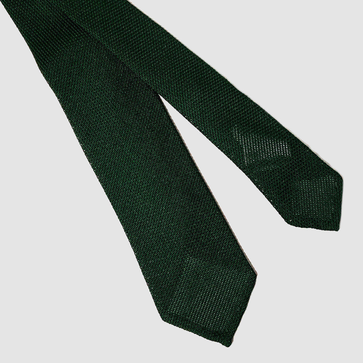 Garza Silk Unlined Tie - Forest Green