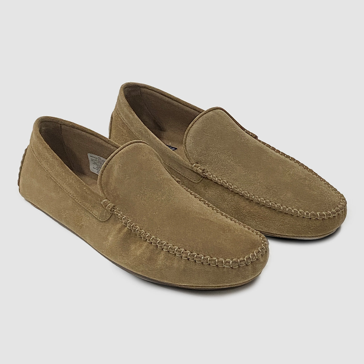 Suede Cashmere Flannel Slippers - Tan / Beige